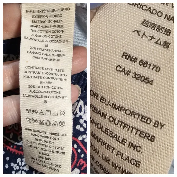 Free People Bandana Bandit Printed & Embroidered Button Down Size S - Picture 15 of 16